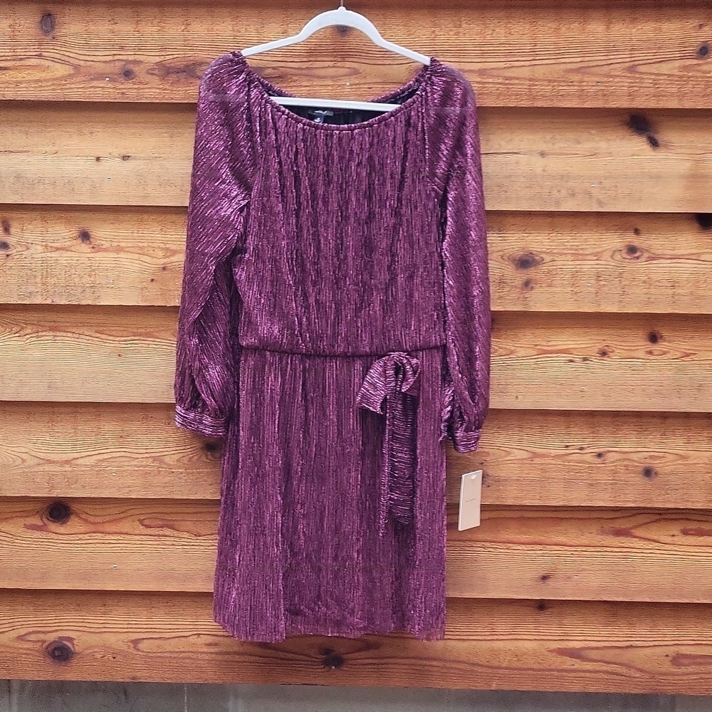 Halogen Purple sparkle dress XL NWT